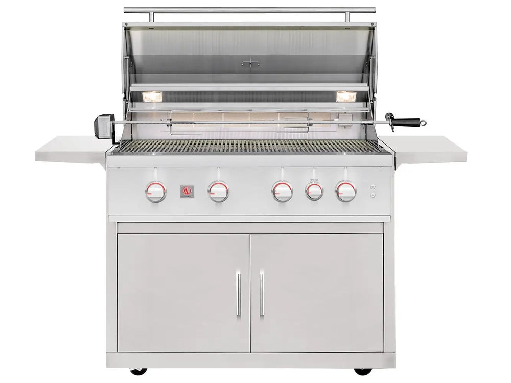 Summerset TRL Pro 40” Grill in a Cart Open Lid Front View