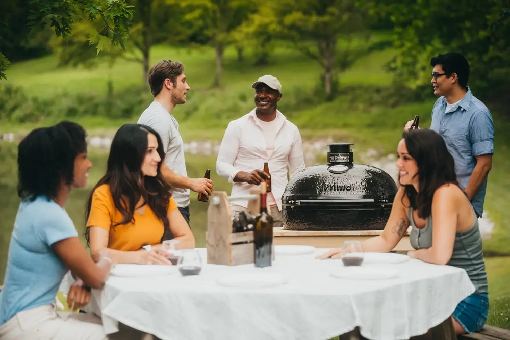 Primo Ceramic Grill Outdoor Garden Lifestyle