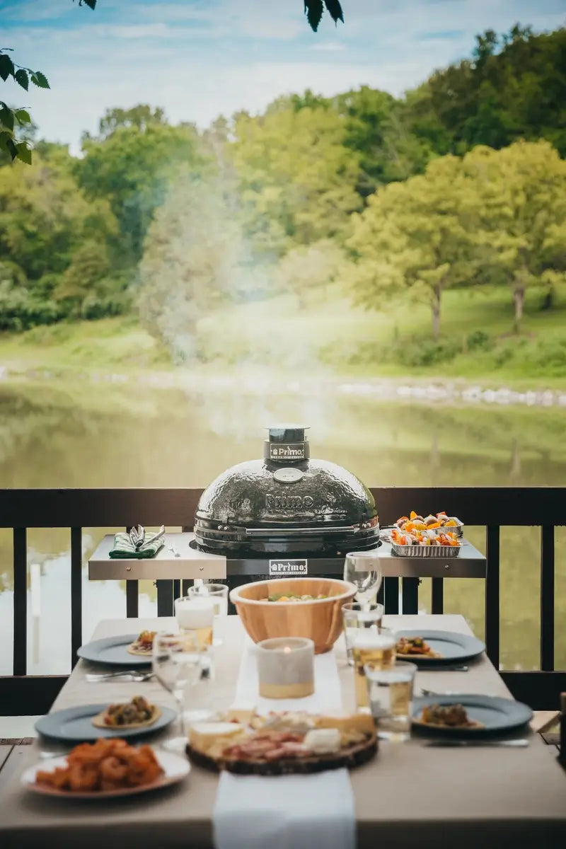 Primo Large Round Ceramic Kamado Outdoor Lifestyle Grill
