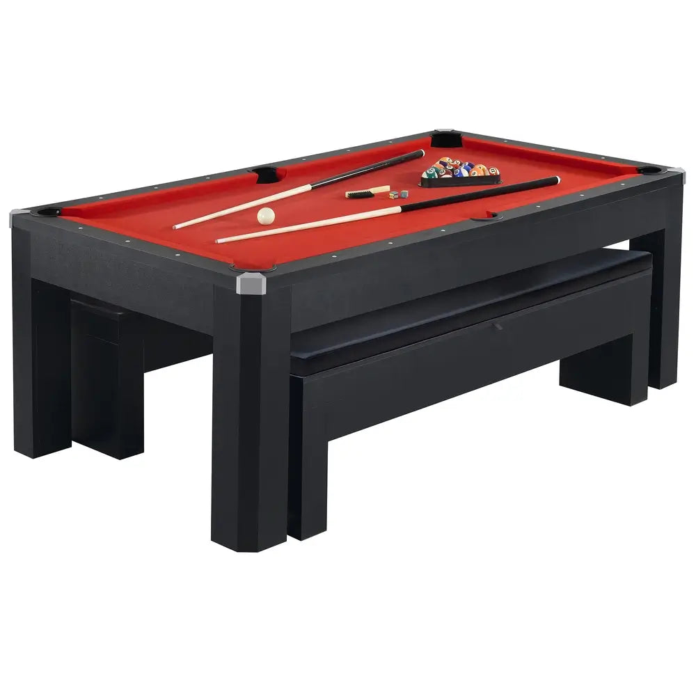 Hathaway Park Avenue 7-ft Pool Table – Dining Combo Set