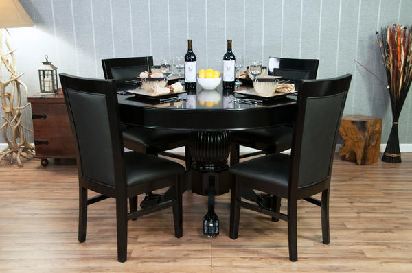 Black Round Dining Top