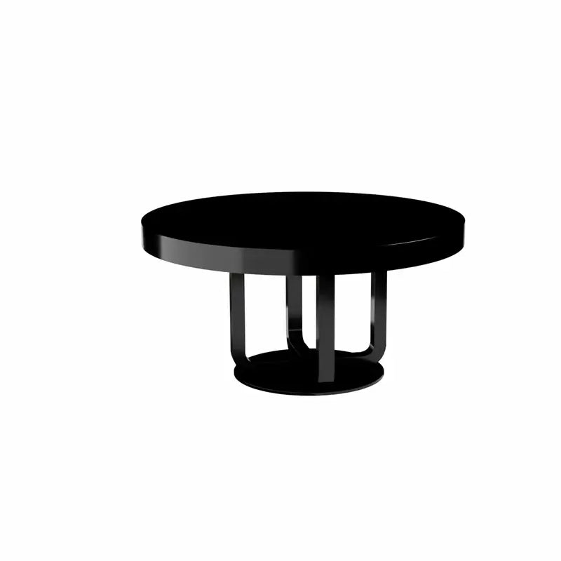 Siamun Round Poker Table by Arts Gameroom Black Dining Top