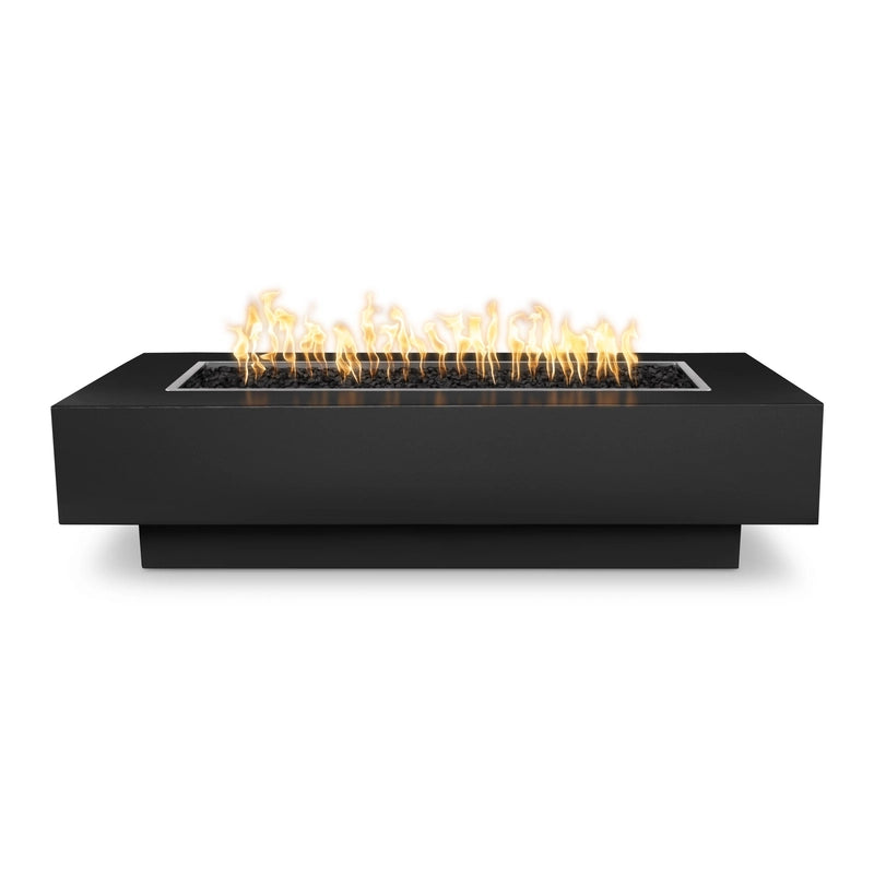 The Outdoor Plus Coronado Rectangular Fire Pit Metal Powder Coat Black