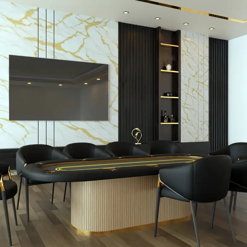 Arts Gameroom Deluxe Poker Table - Modern Living Room Lifestyle