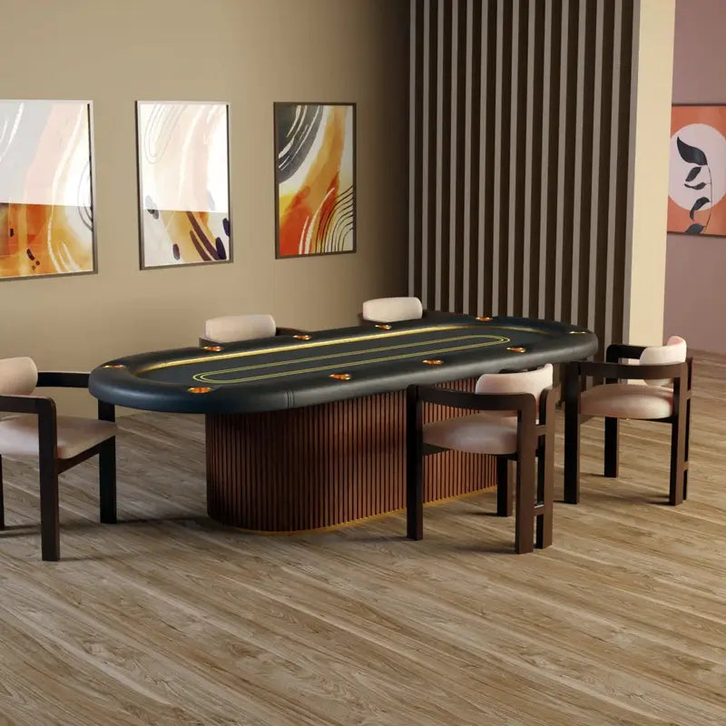 Arts Gameroom Deluxe Poker Table - Walnut Lifestyle