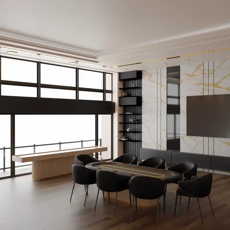 Deluxe Ribbed Shuffleboard Table by Arts Gameroom Lifestyle