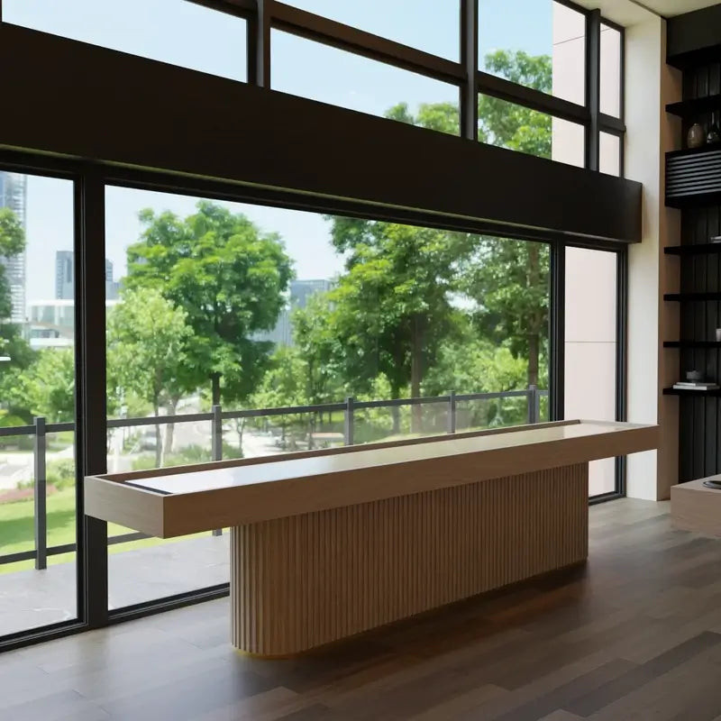 Deluxe Ribbed Shuffleboard Table by Arts Gameroom Lifestyle Close up