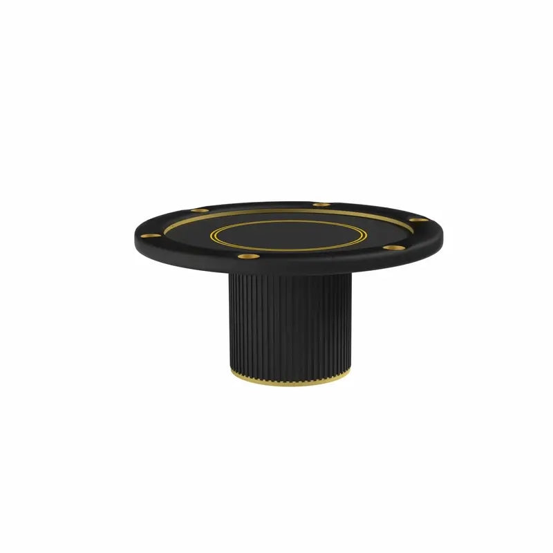 Deluxe Round Poker Table by Arts Gameroom Ebony Black