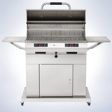 Open Grill View of ElectriChef Ruby 32″ Dual Control Grill – Full-width cooking area with removable stainless steel cooking grids.