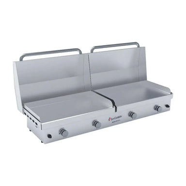 Le Griddle Grand Texan 4-Burner Gas Griddle With Lid Open Lid