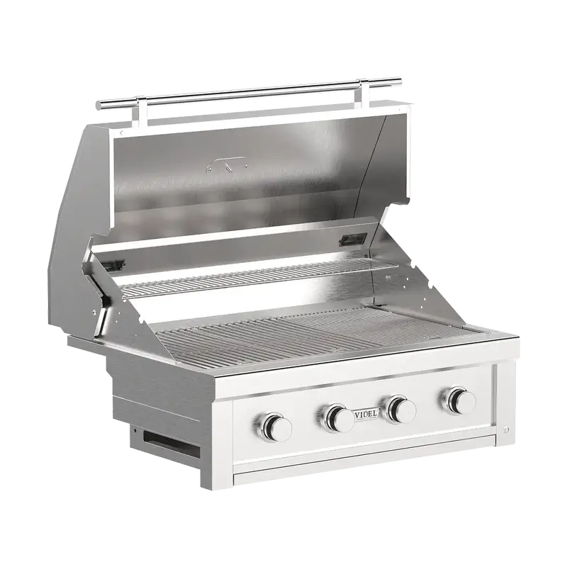 Videl Grills Gran Fuego 36 inch built-in stainless steel BBQ grill open