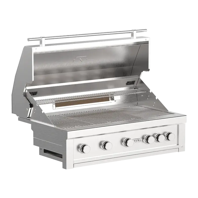 Videl Grills Gran Fuego 42 inch built-in stainless steel premium grill open view