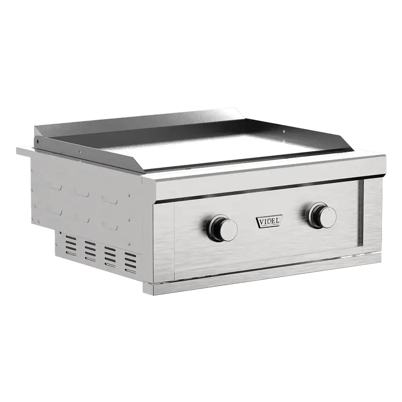 Videl Grills Gran Plancha 30 inch Built-In Outdoor Griddle Side View
