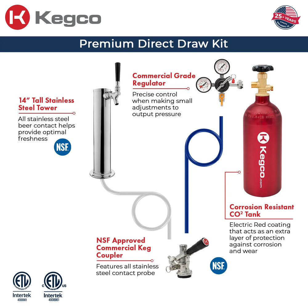 Kegco HK38 Kegerator Direct Draw Kit