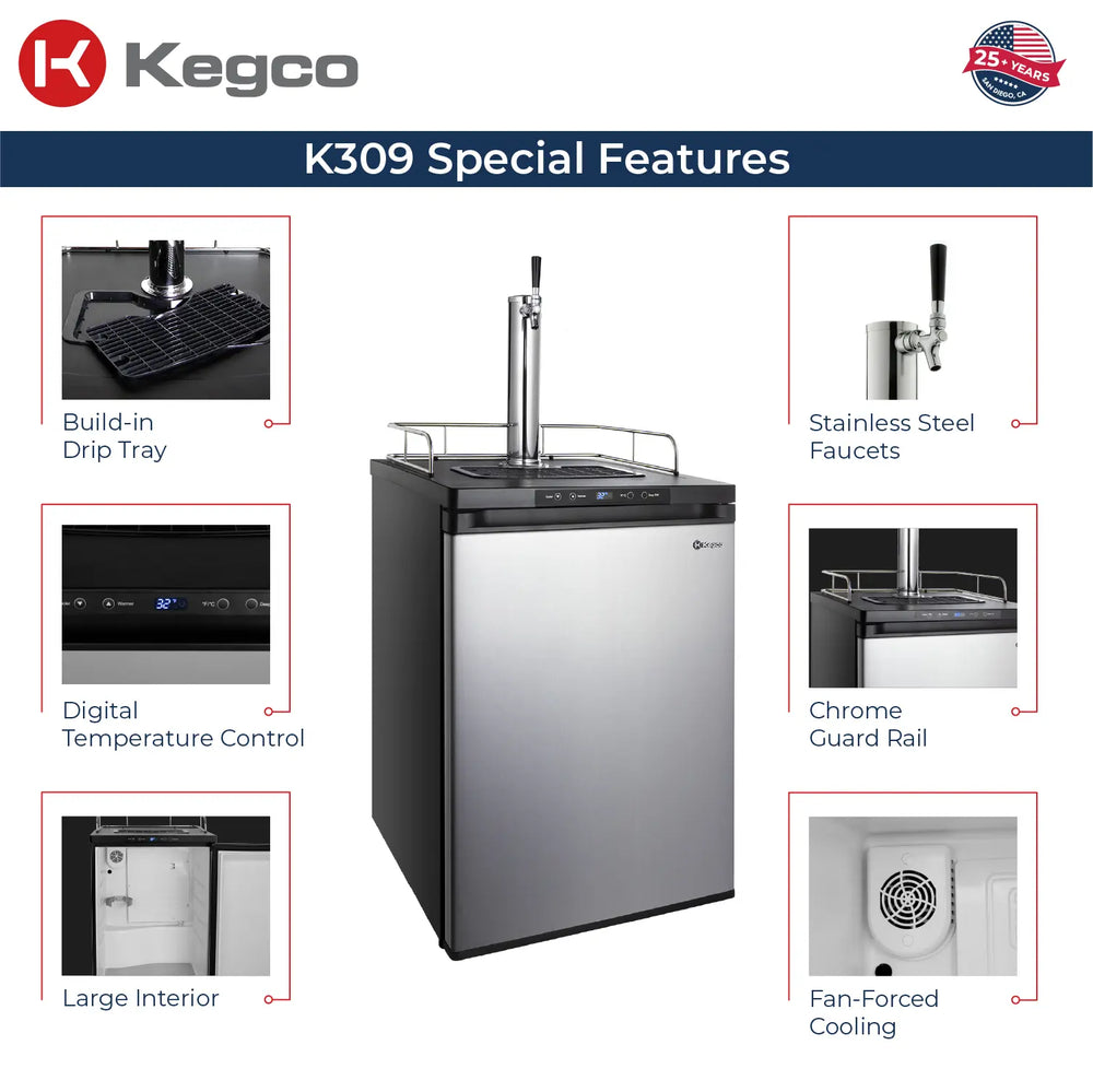 Kegco K309 Kegerator Special Features