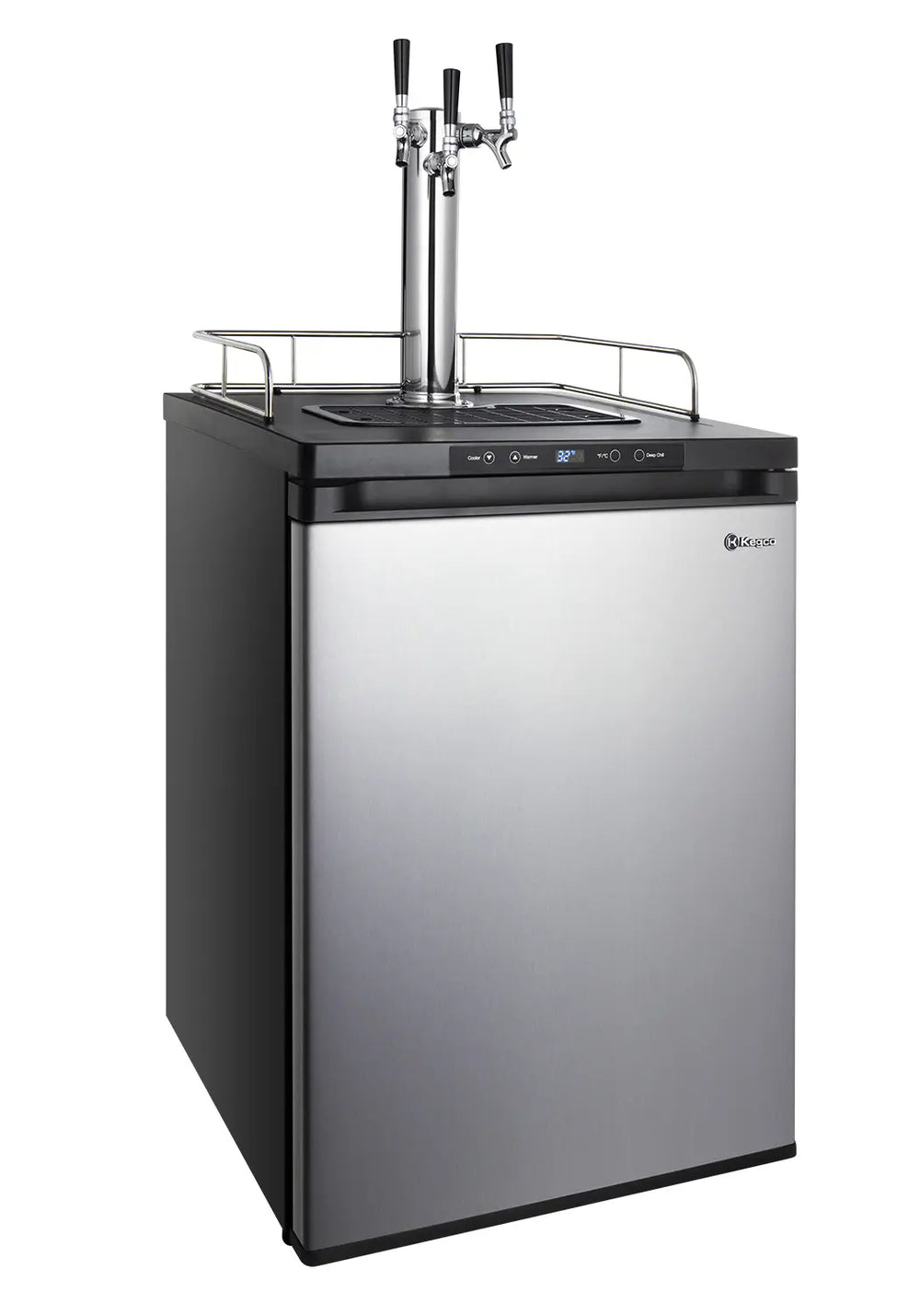 Kegco K309SS Right Hinge 3 Taps