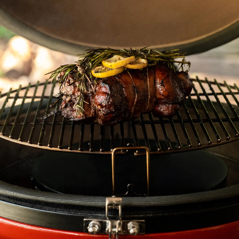 Kamado Joe KJ15040821 Lid Open with Food on Grill