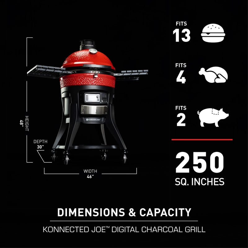 Kamado Joe KJ15041123 DImensions and Capacity