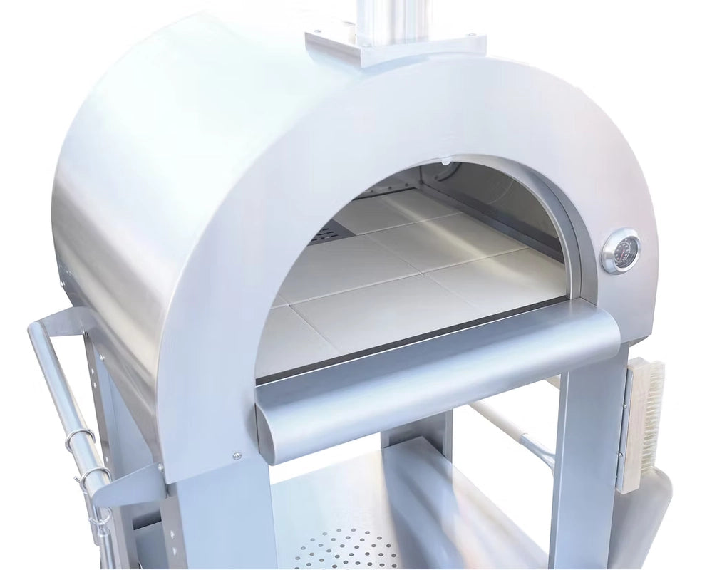 KoKoMo 32" Wood Fired Pizza Oven – Stainless Steel Cart