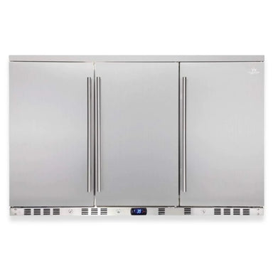 KingsBottle KBU328ASD Stainless Steel 3-Door Under-Counter Beverage Refrigerator