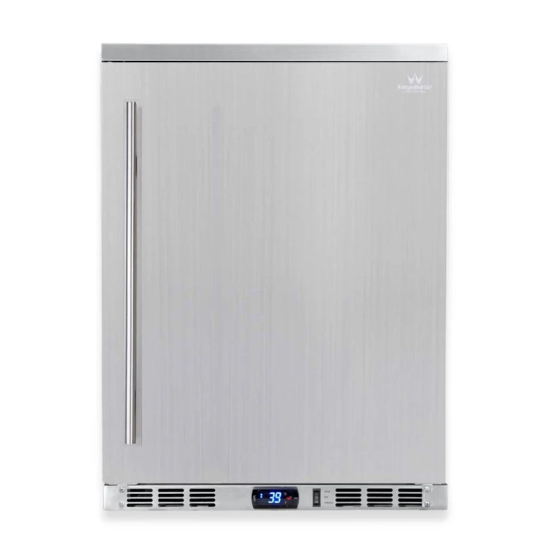 KingsBottle KBU55ASD premium stainless steel beverage refrigerator with sleek modern design.