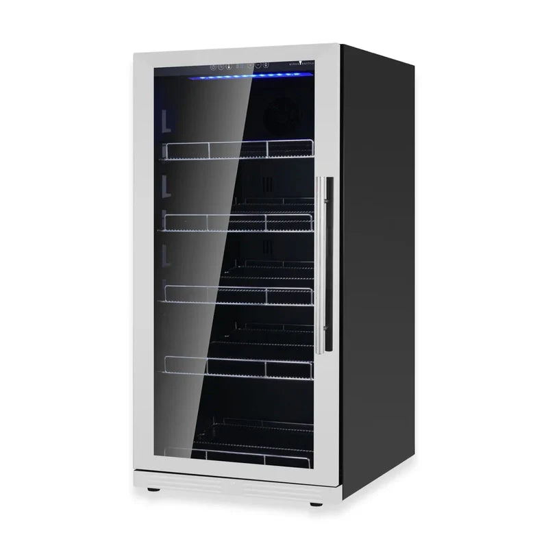 KingsBottle KBU265BX-FG LHH Single Zone Display Fridge