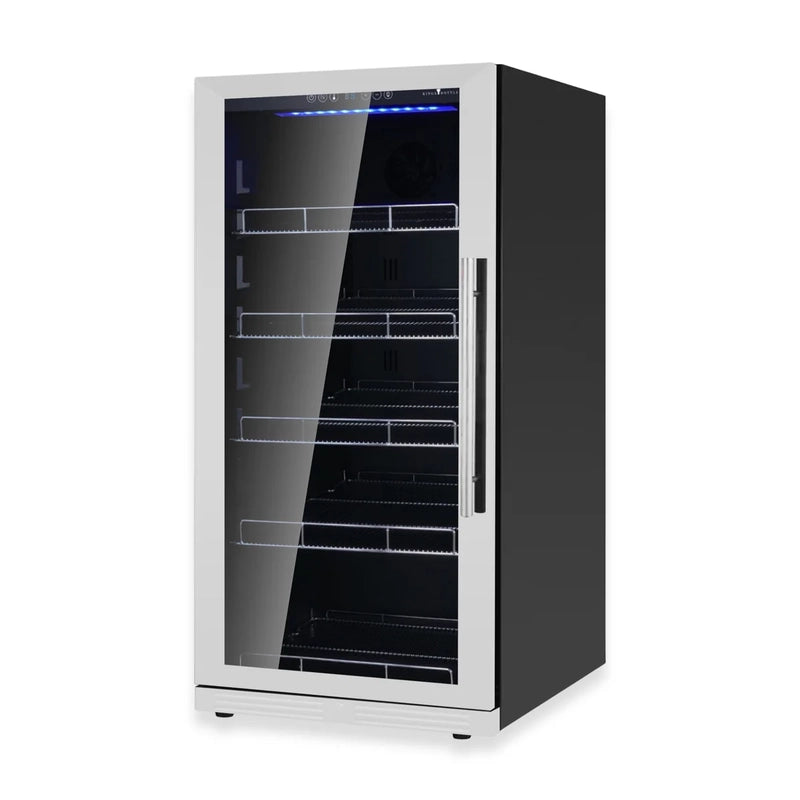 KingsBottle KBU265BX-FG LHH Single Zone Display Fridge