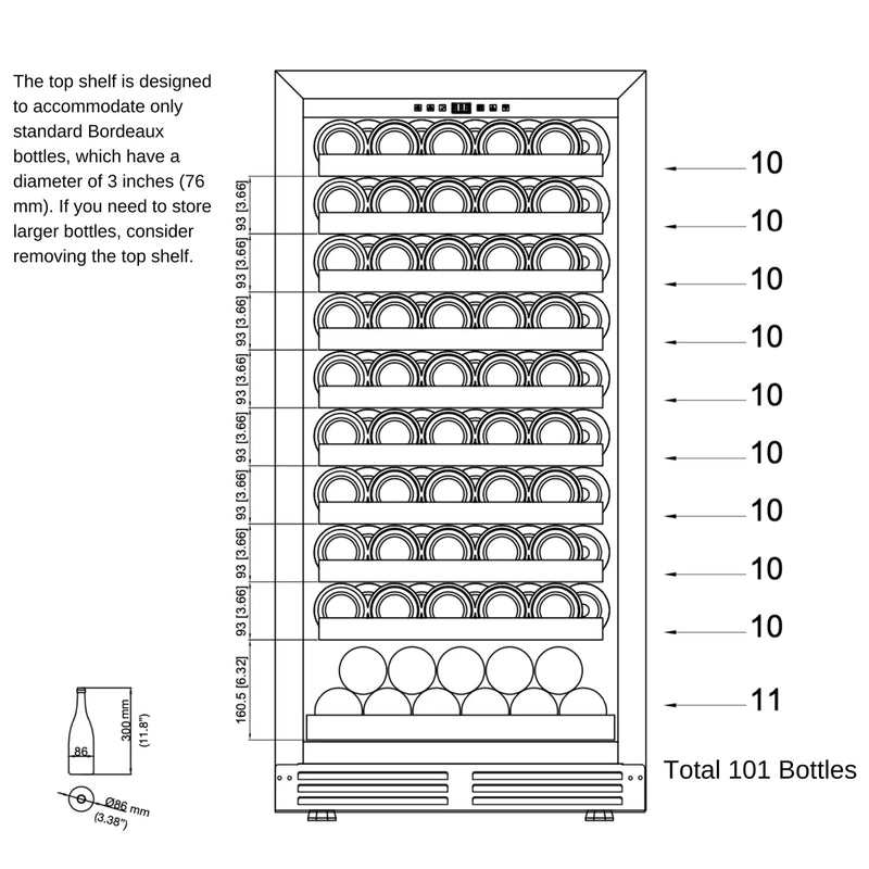 KingsBottle KBU265WX-FG RHH Storage