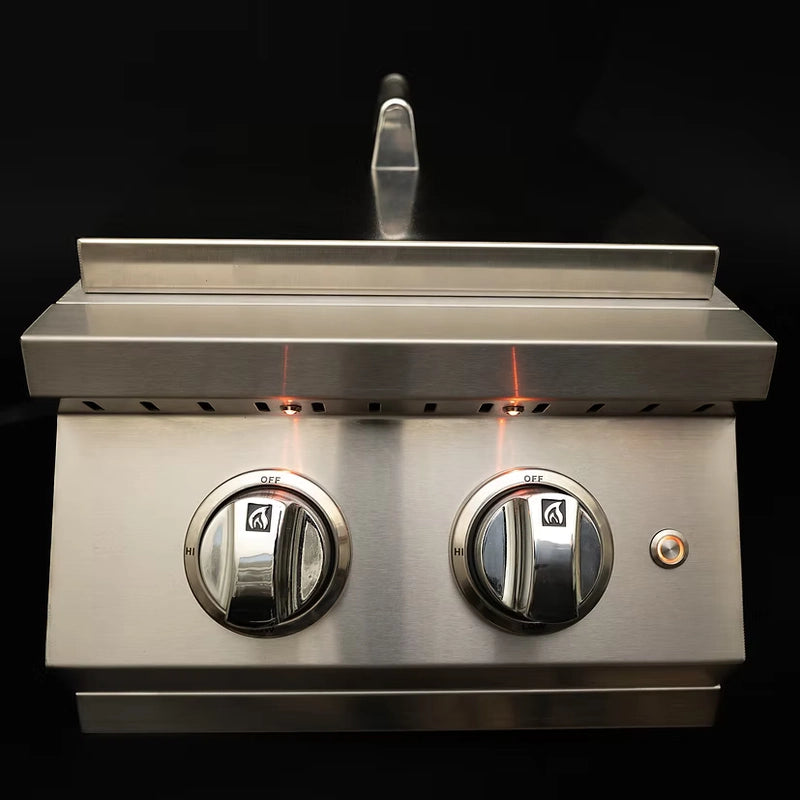 Kokomo Grill KO-BAK2BG-PRO Stainless Steel Lid and Dual Control Knobs