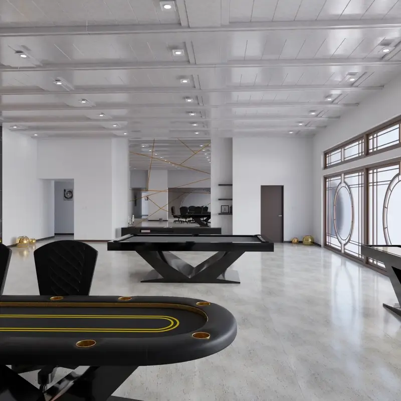 Arts Gameroom Luxor Poker Table - Living Room Lifestyle