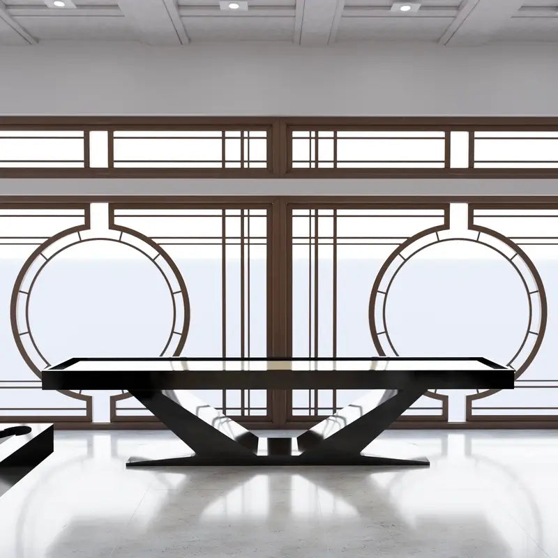 Luxor Shuffleboard Table by Arts Gameroom Lifestyle Front View