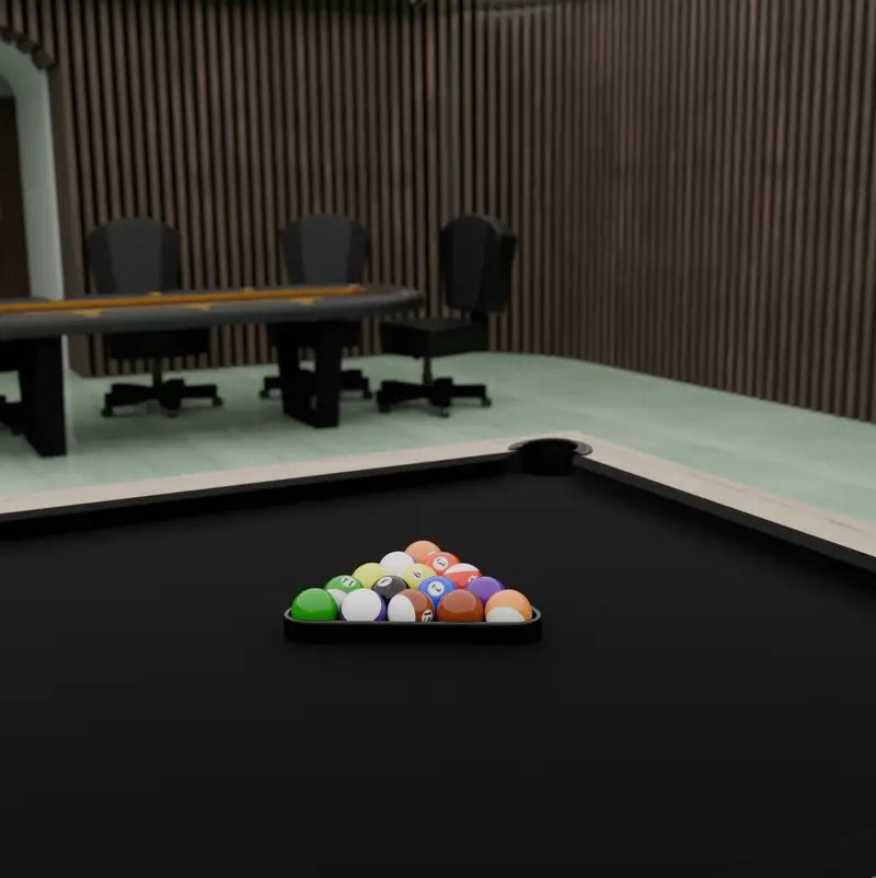 Arts Gameroom Manetho Pool Edition - Black Felt with Billiard Balls