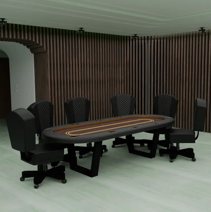 Arts Gameroom Manetho Poker Table - Ebony Black Lifestyle