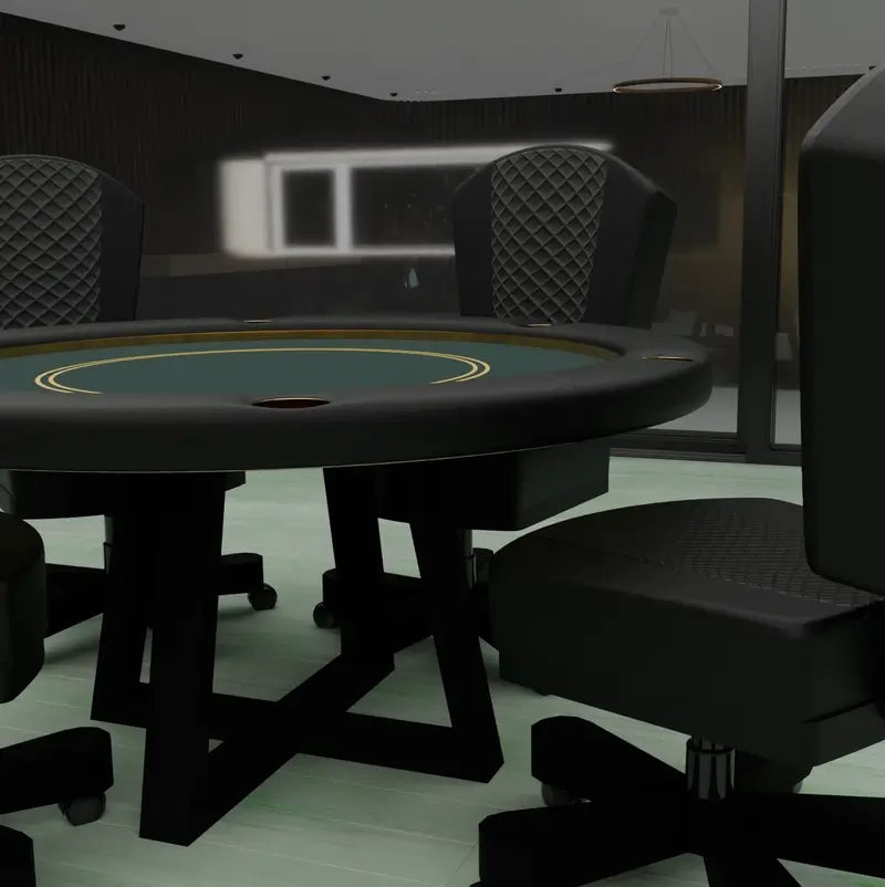 Manetho Round Poker Table by Arts Gameroom Close up