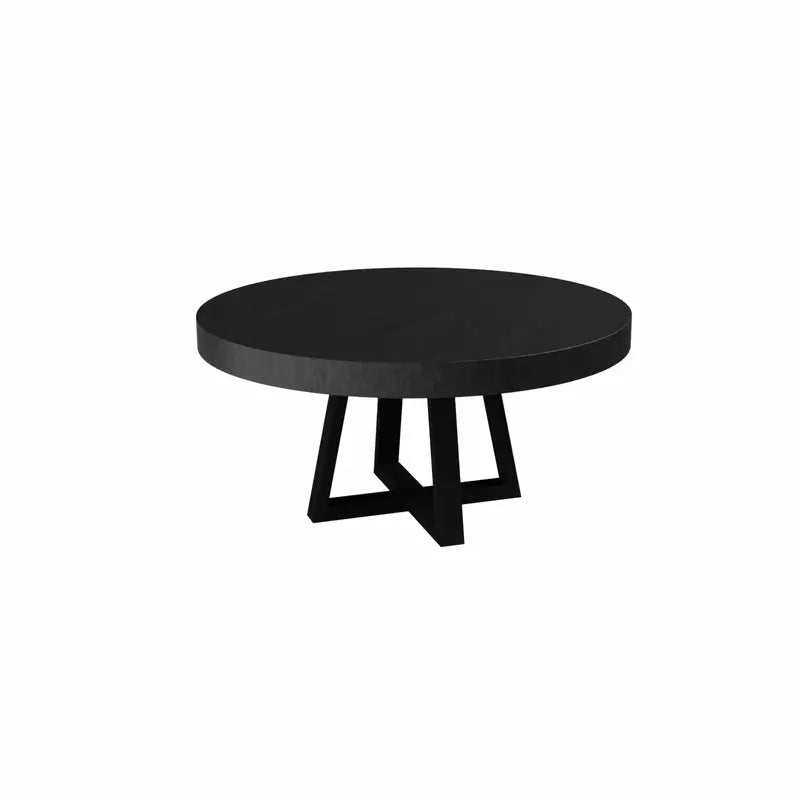Manetho Round Poker Table by Arts Gameroom Ebony Black Dining Top
