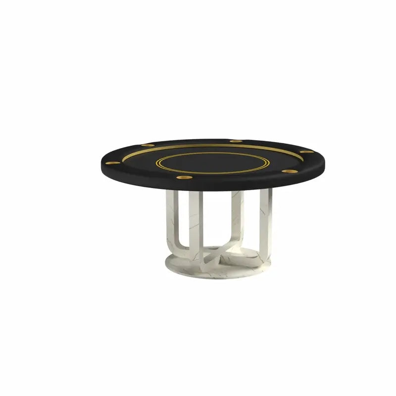 Siamun Round Poker Table by Arts Gameroom Quartz Marble