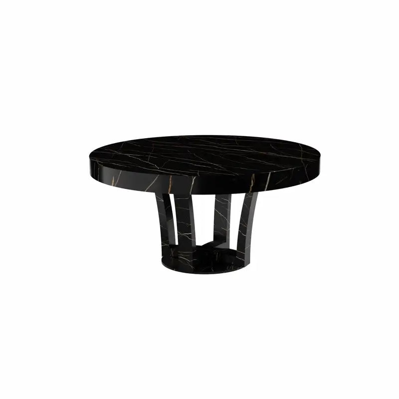 Galaxy Round Poker Table  by Arts Gameroom Sahara Noir Dining Top