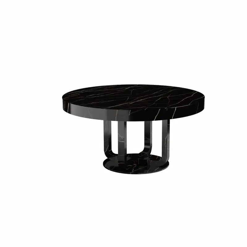 Siamun Round Poker Table by Arts Gameroom Sahara Noir Dining Top