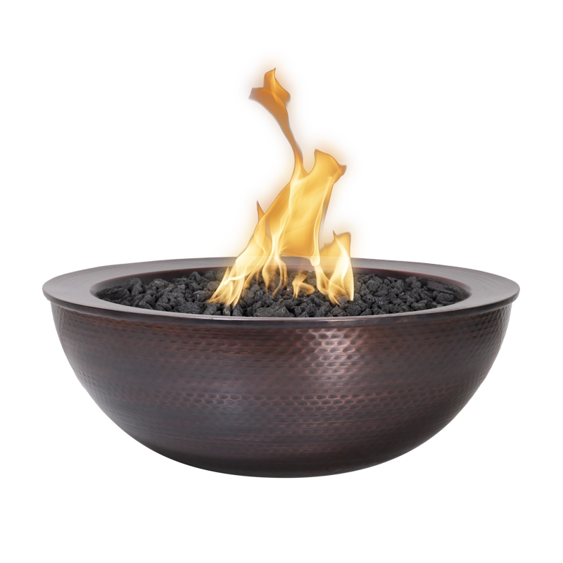 The Outdoor Plus Sedona Hammered Patina Copper Fire Bowl