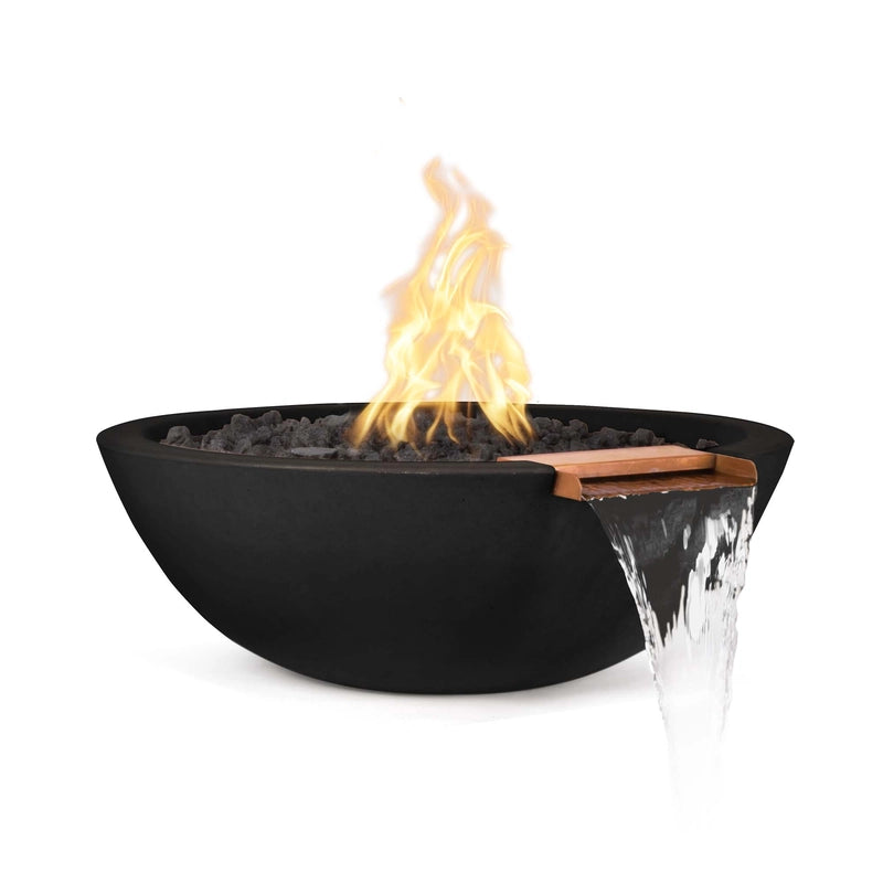 The Outdoor Plus Sedona GFRC Concrete Fire & Water Bowl - Black