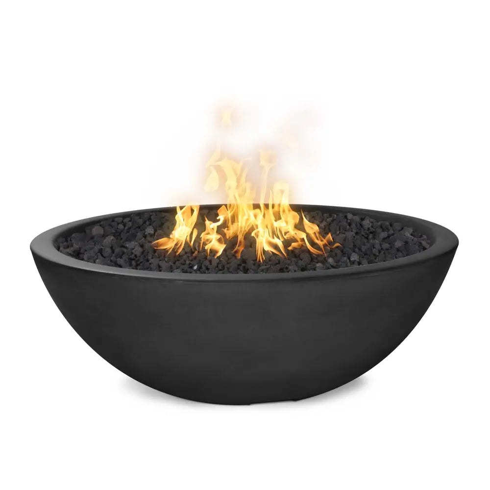 The Outdoor Plus Sedona GFRC Fire Pit – Narrow Ledge Black