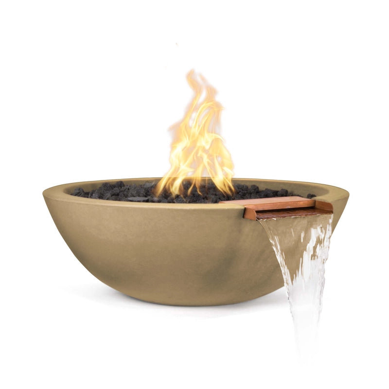 The Outdoor Plus Sedona GFRC Concrete Fire & Water Bowl - Brown