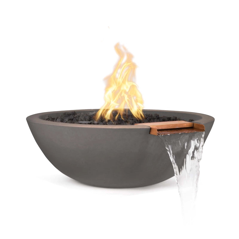 The Outdoor Plus Sedona GFRC Concrete Fire & Water Bowl - Chestnut