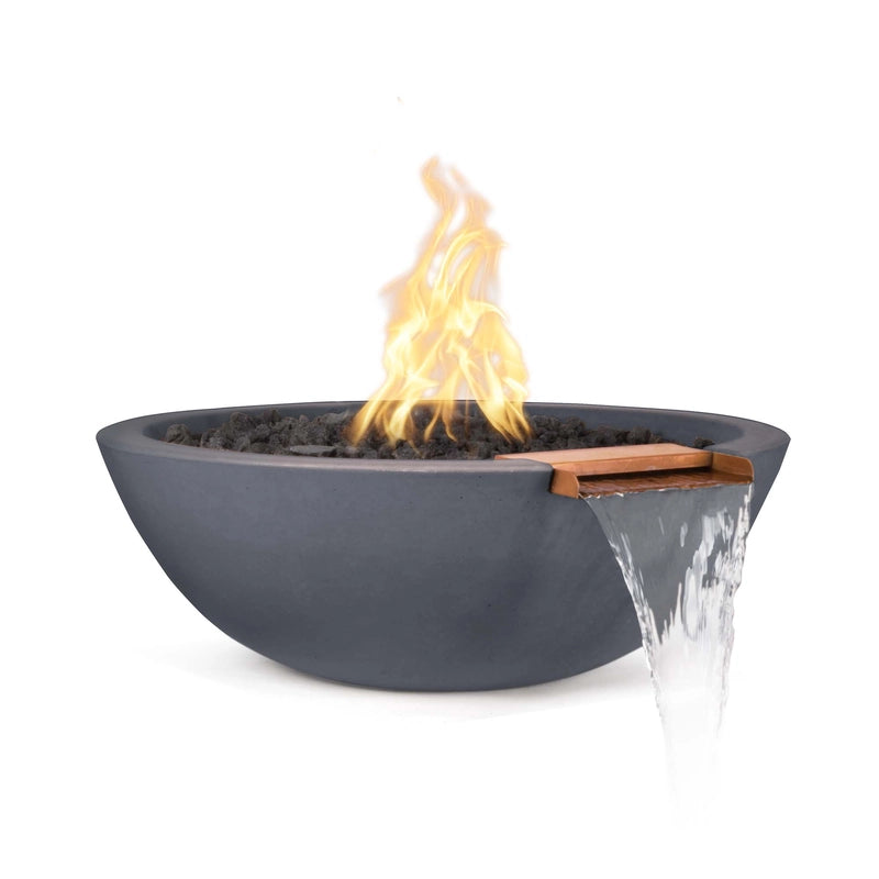 The Outdoor Plus Sedona GFRC Concrete Fire & Water Bowl - Smooth Gray
