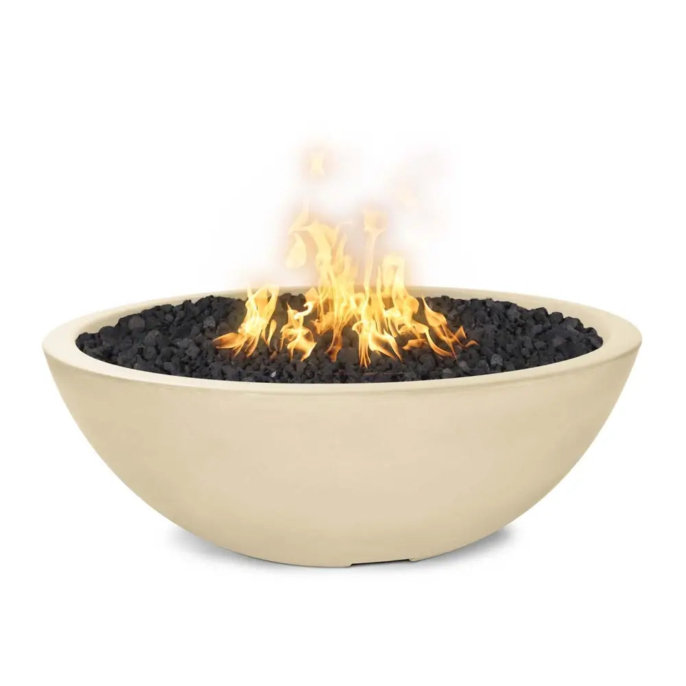 The Outdoor Plus Sedona GFRC Fire Pit – Narrow Ledge Vanilla