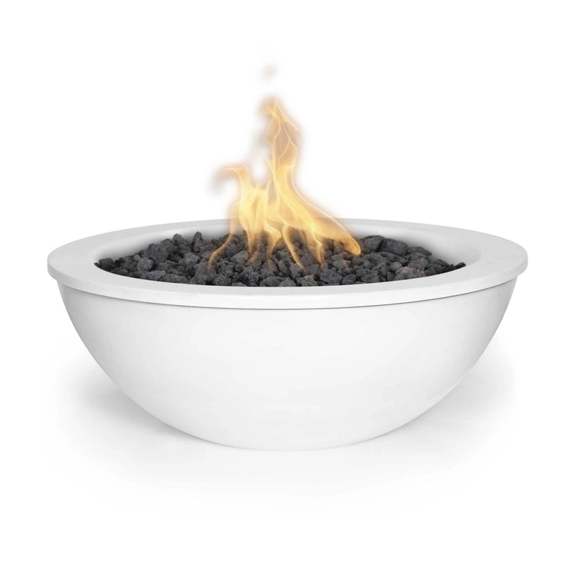 The Outdoor Plus Sedona Metal Powder Coat Fire Bowl - White Finish