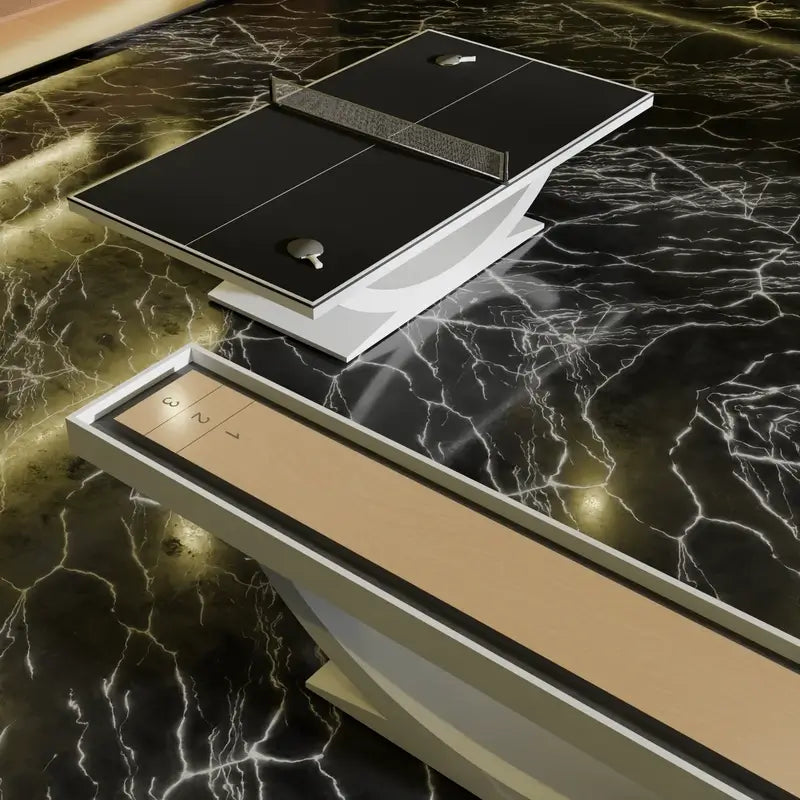 Siamun 9 ft Shuffleboard by Arts Gameroom Top View