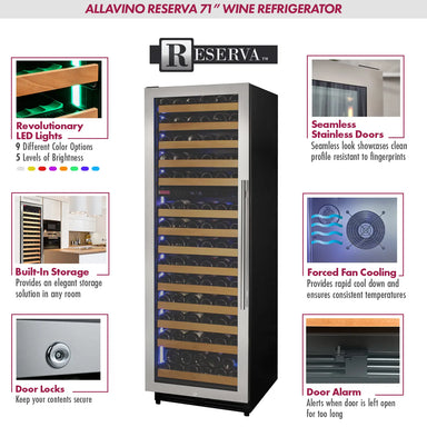 Allavino VSW 71" Tall Wine Refrigerator Features