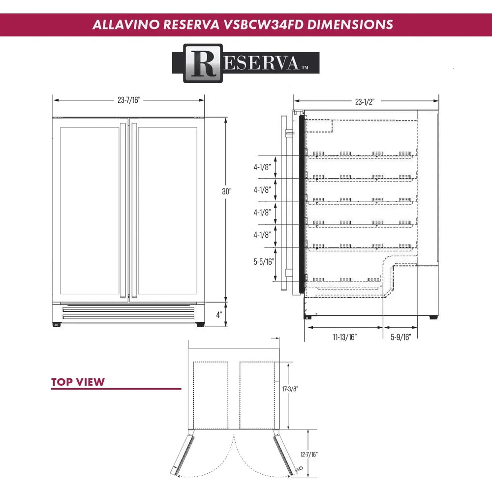 Allavino Dual Zone 36 Bottle Undercounter Wine Cooler