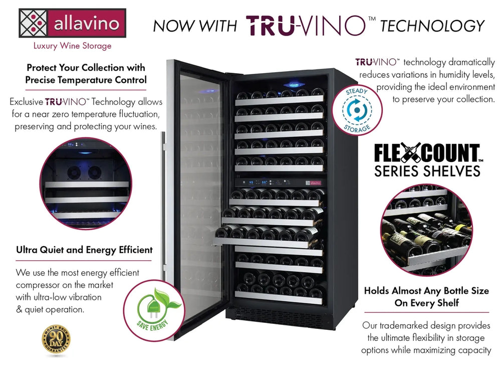 VSWR121 Dual Zone Left Hinge Tru-Vino Technology